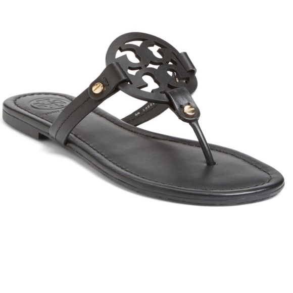 Tory Burch Shoes - Tory Burch Black Leather Millers 7